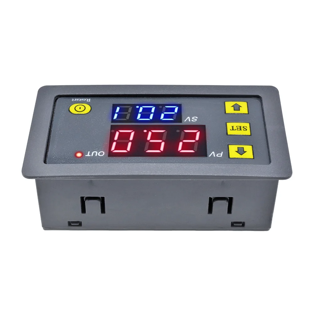 T3231 110V 220V 12V 24V Digital Time Delay Relay LED Display Cycle Timer Control Switch Adjustable Timing Relay Time Delay Switc