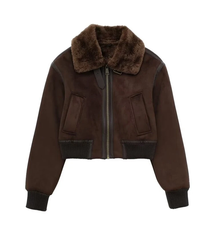 Double-Sided Versatile Jaet Outerwear 2023 Autumn New Arrival Women's Faion Design Commute Sle Zipper Sve Long Sv...