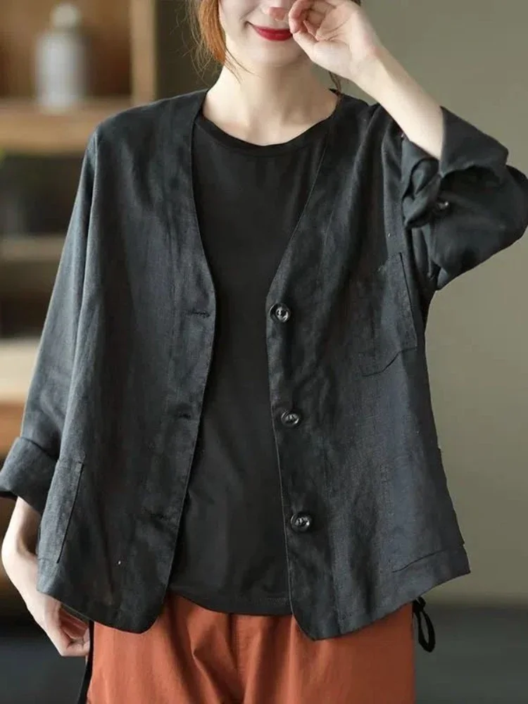 

Jackets Women Retro Loose Design All-match Korean Style Leisure Female Popular Classic Basic Autumn Streetwear