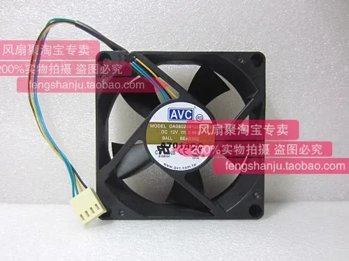 

Free shipping new original AVC DA08020B12U 8cm8020 12V0.46A 4-pin PWM cooling fan