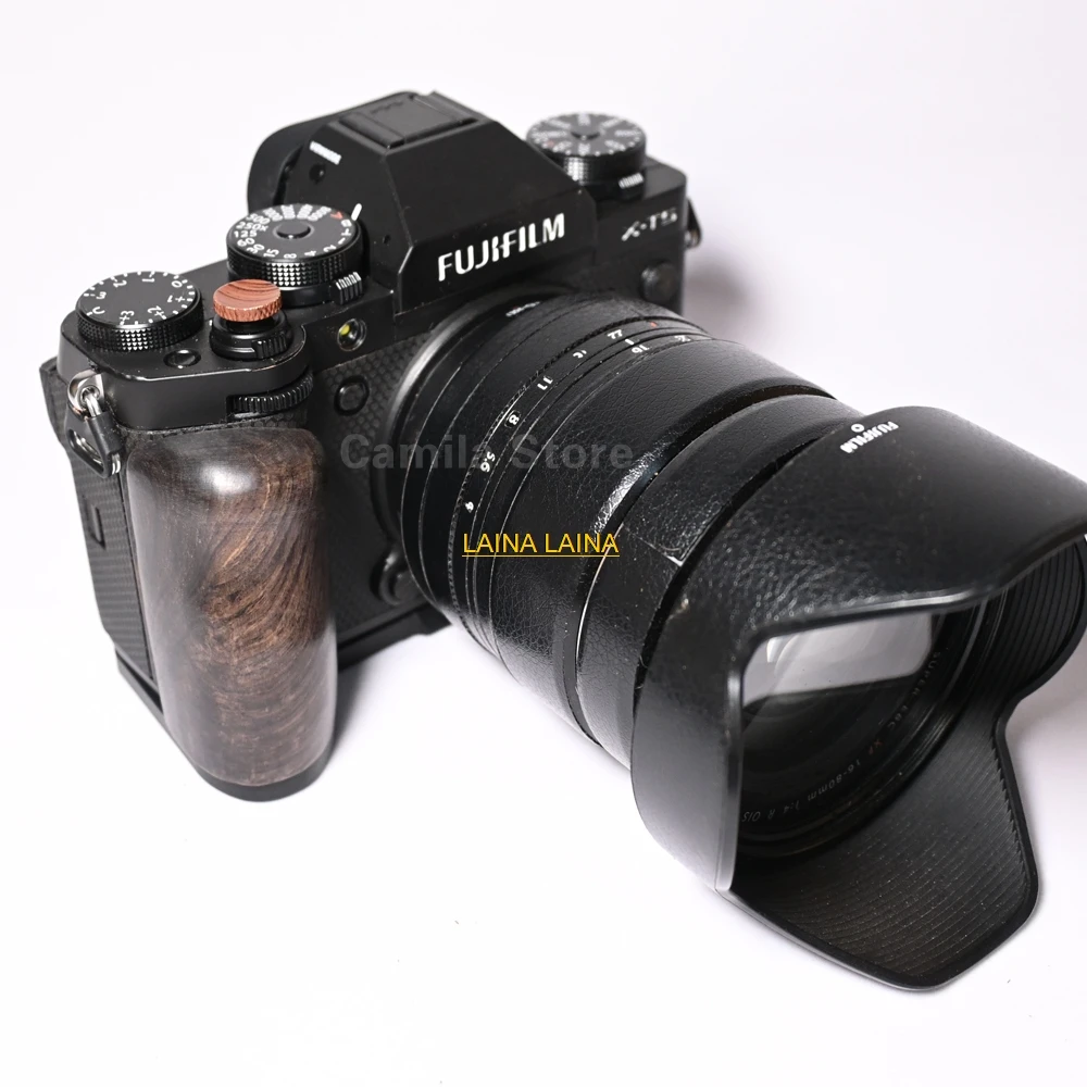 ultra-light-ebony-wooden-l-type-bracket-arca-swiss-rrs-tripod-ball-head-plate-base-grip-handle-for-fuji-fujifilm-xt5-x-t5-camera