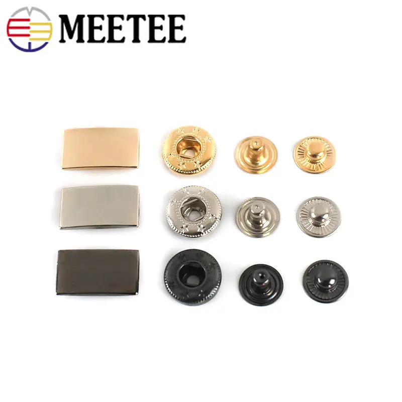 10/20Sets Metal Snap Buttons Press Studs Fastener Buckle for Clothes Down Coat Garment Bag DIY Craft Sewing Supplies Accessories