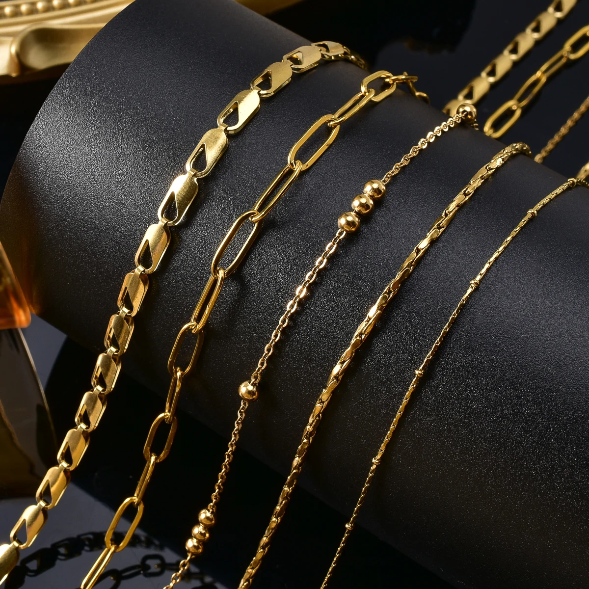 

Trendy Personalized Necklace for Women Gold Plated Stainless Steel Vintage Luxury Retro Minimalist Chain Jewelry Gift Birthday