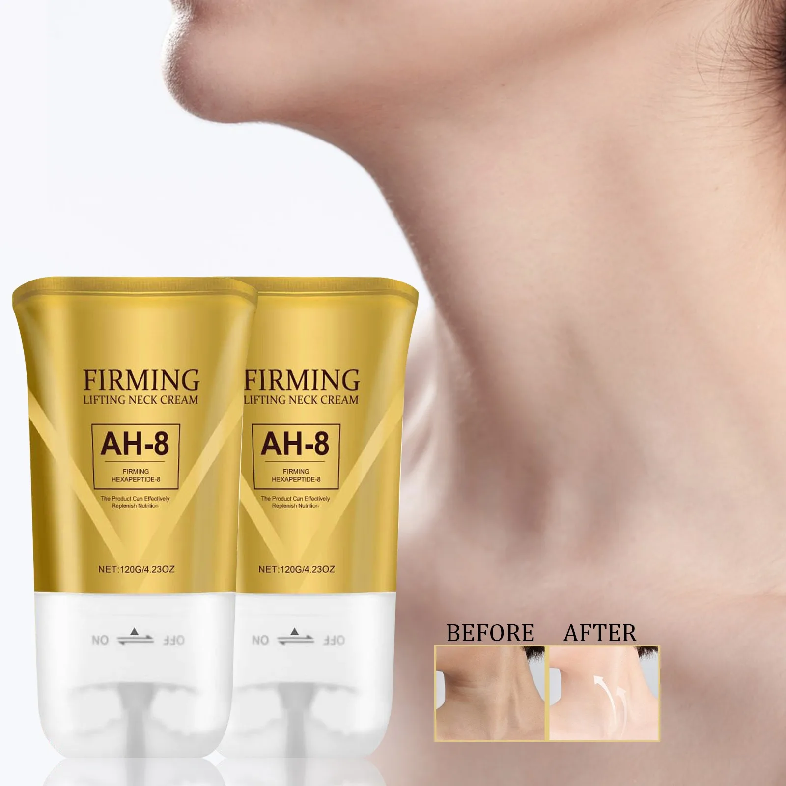 

2/3/4pc Firming Neck Cream Lightening Fine Lines, Firming Neck Loosening Neck Roller Cream,120g Improves neck skin Care Kit
