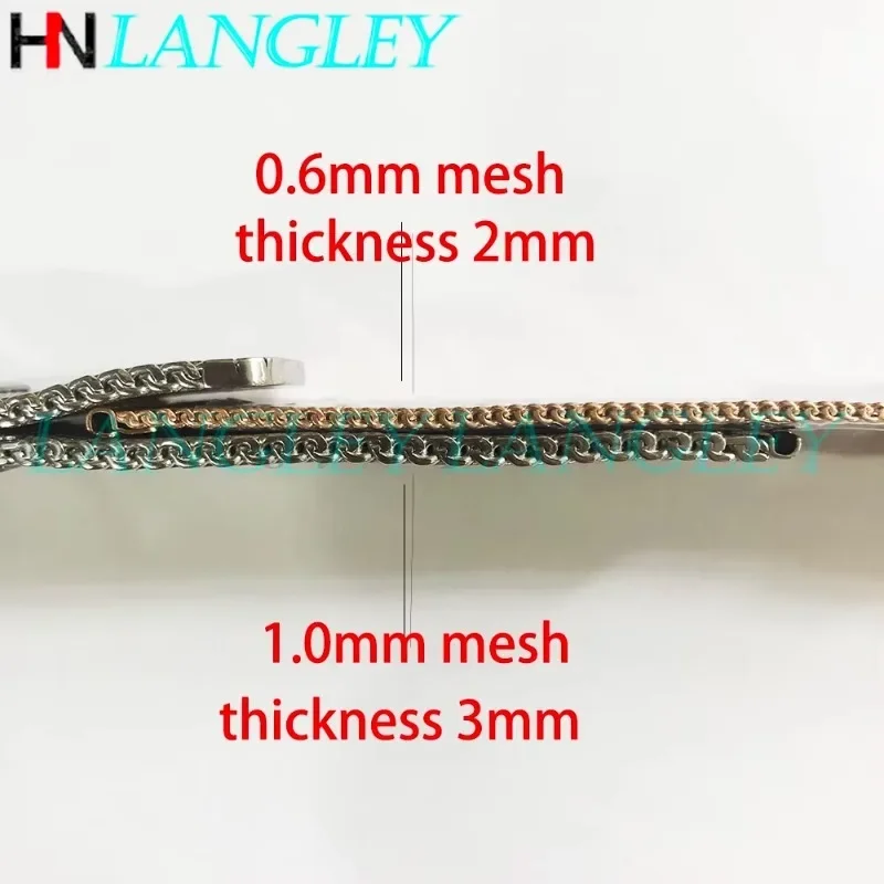 Ремешок для часов из нержавеющей стали с миланской грубой сеткой, 1,0 мм, толщина 3 мм, тяжелый ремешок для часов 18, 20, 22, 24 мм, ширина ремешка для часов с инструментом