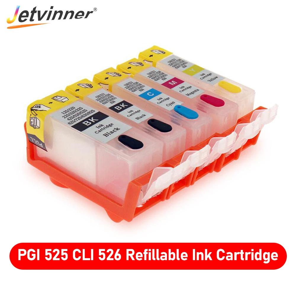 PGI525 PGI 525 CLI 526 cartucce di inchiostro ricaricabili con chip ARC per Canon PIXMA IP4850 IX6550 MG5150 MG5250 MG6150 MG8150