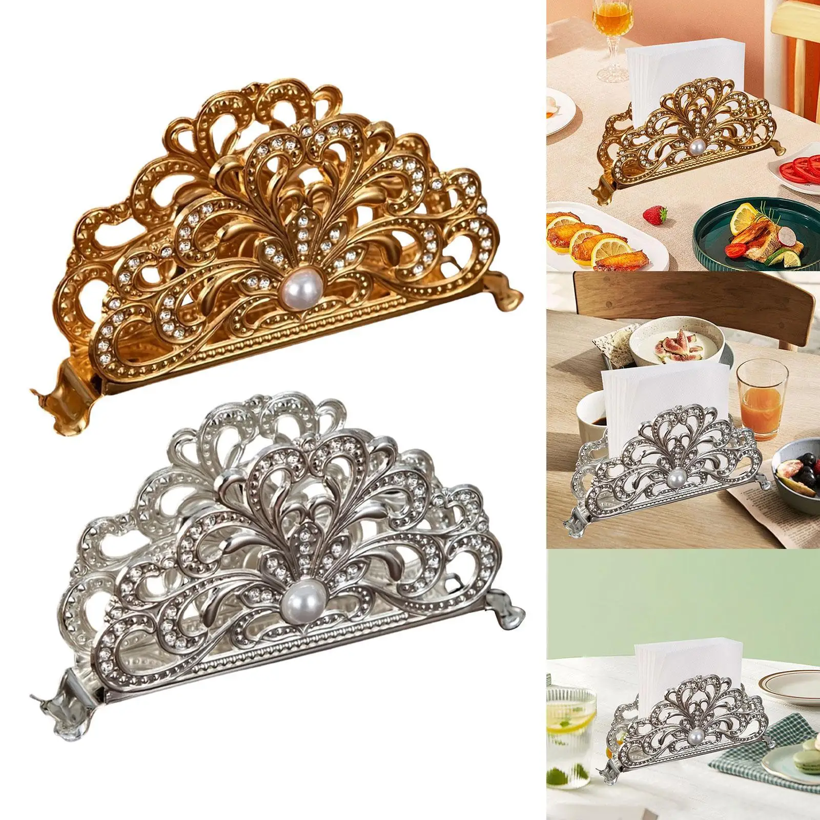 

Upright Napkin Holder Home Decor Iron for Countertop Dining Room Coffee Shop