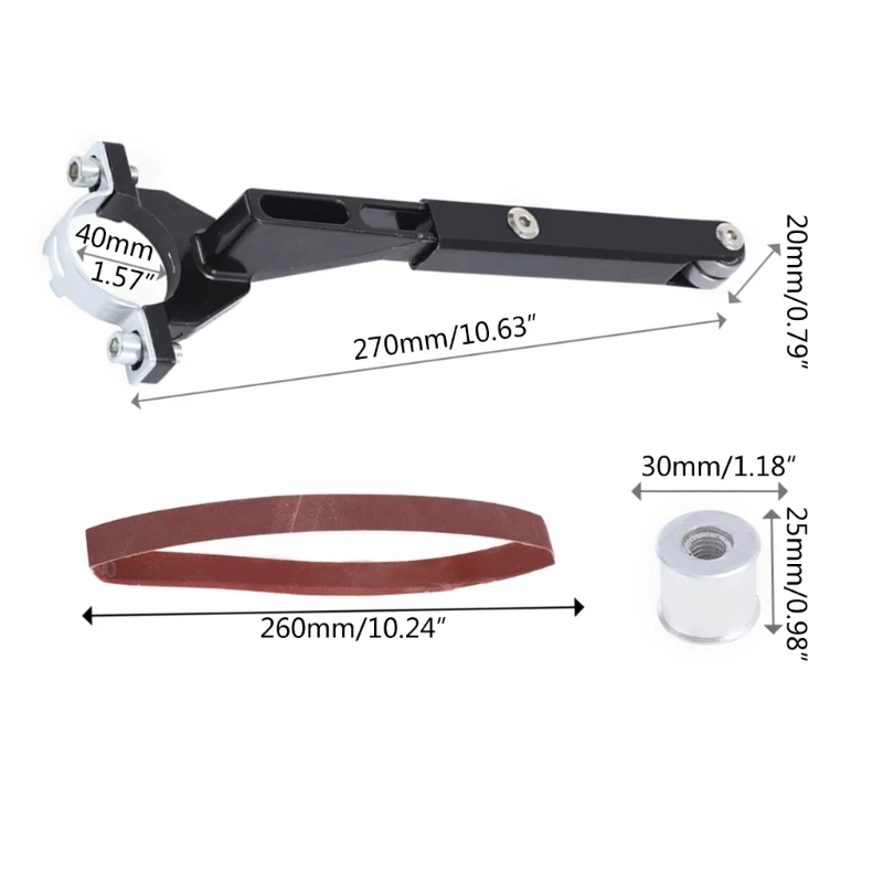 Adaptador lijadora banda para amoladora angular, accesorio lijado tubos, amoladora angular