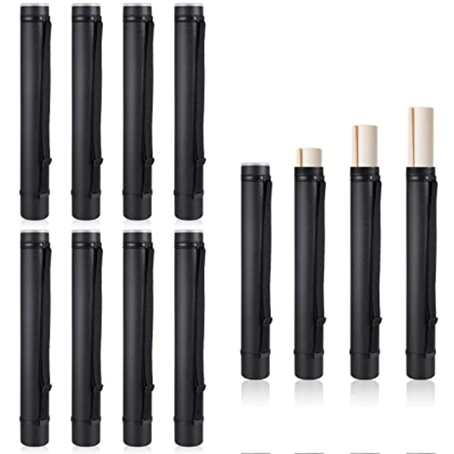 

12 Pcs Extendable Poster Tubes with Strap 24.5 to 40 - Blueprint Holder Carrying Case for Maps Documents Artworks Banners L