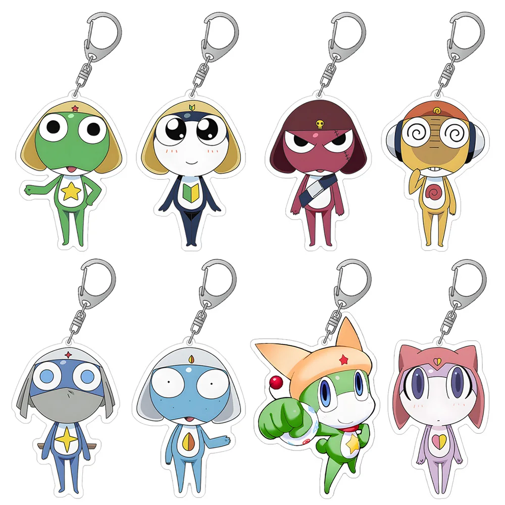 Keroro Gunso personaje Tororo Zoruru ururu Jirara Gururu Zurara Shivava Pururu Tamama Anime juguete acrílico llavero bolsa colgante