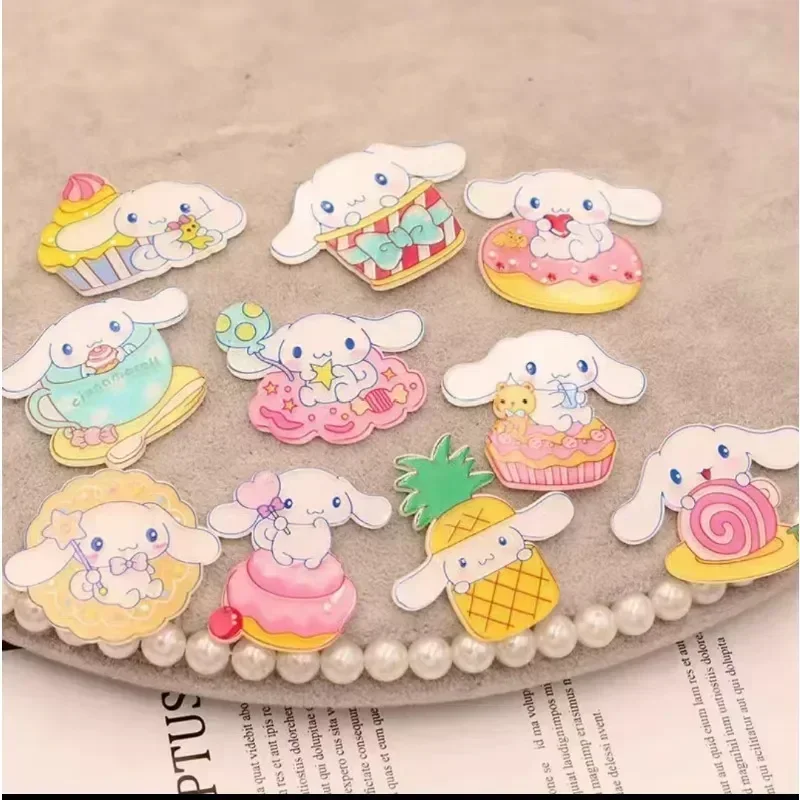 4CM MINISO Anime Parts Key Buckle HelloKitty accessori in acrilico foglio fai da te materiale Kuromi adesivi Capybara parte pendente in acrilico