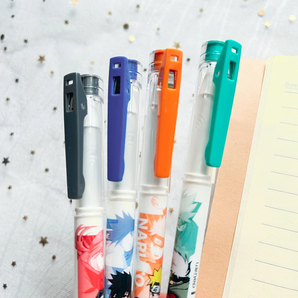 Kawaii Japonês Papelaria Pen para Crianças, Material Escolar, Acessórios de Escritório, Canetas Frescos, 2 Pcs