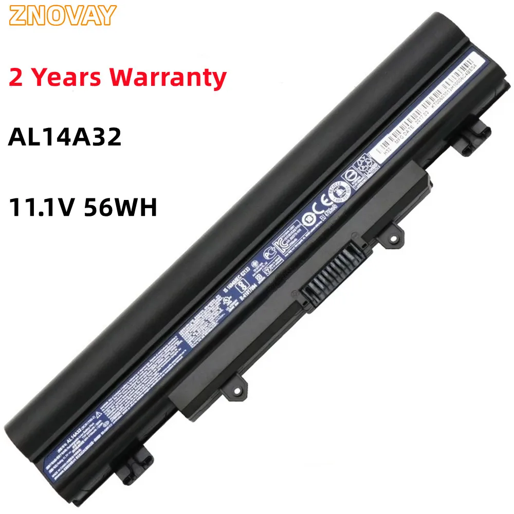 

ZNOVAY AL14A32 11.1V 56WH Laptop Battery For Acer E14 E15 E5-411 E5-421 E5-471 E5-511 E5-551 E5-572 E1-571 E1-571G V3-472 V3-572