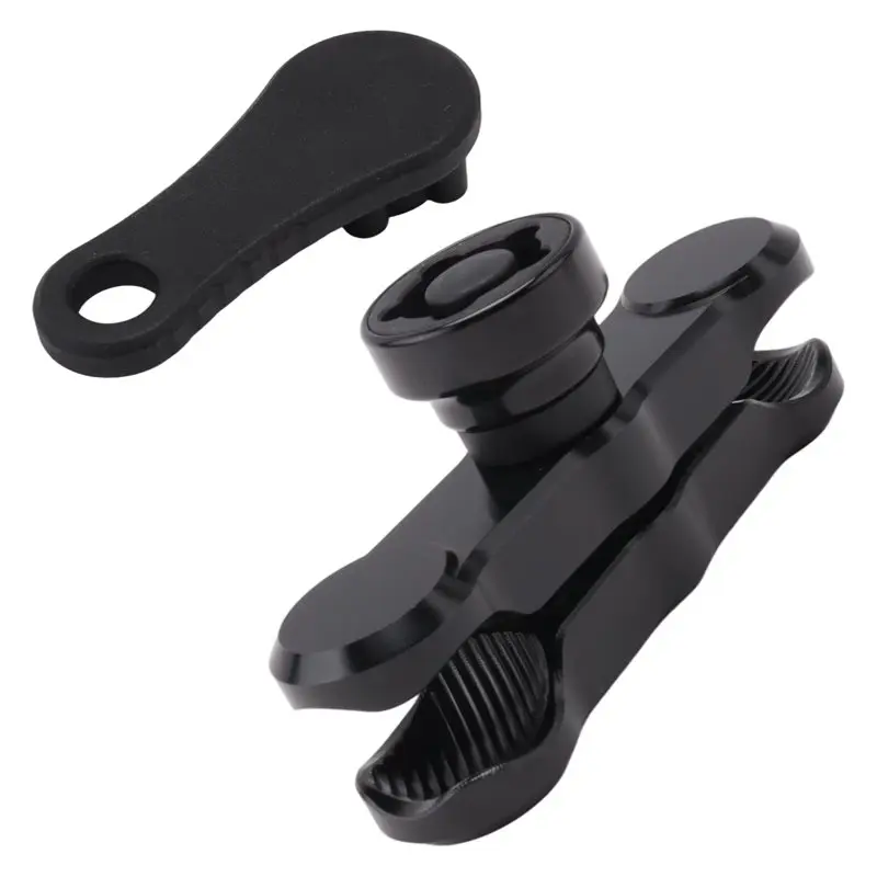 Practical For 25MM Ball Head Double Socket Motorcycle Bike Phone Bracket Aluminum Alloy Mount Holder 9CM Clamp Ar
