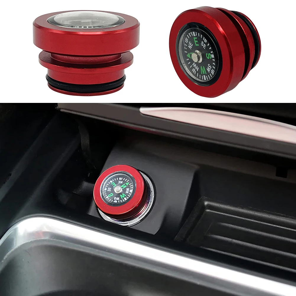 Car Cigarette Lighter Plug Cover Dustproof Waterproof Cigarette Lighter Plug Cap Compass Cigarette Socket Plug for Auto Vehicles