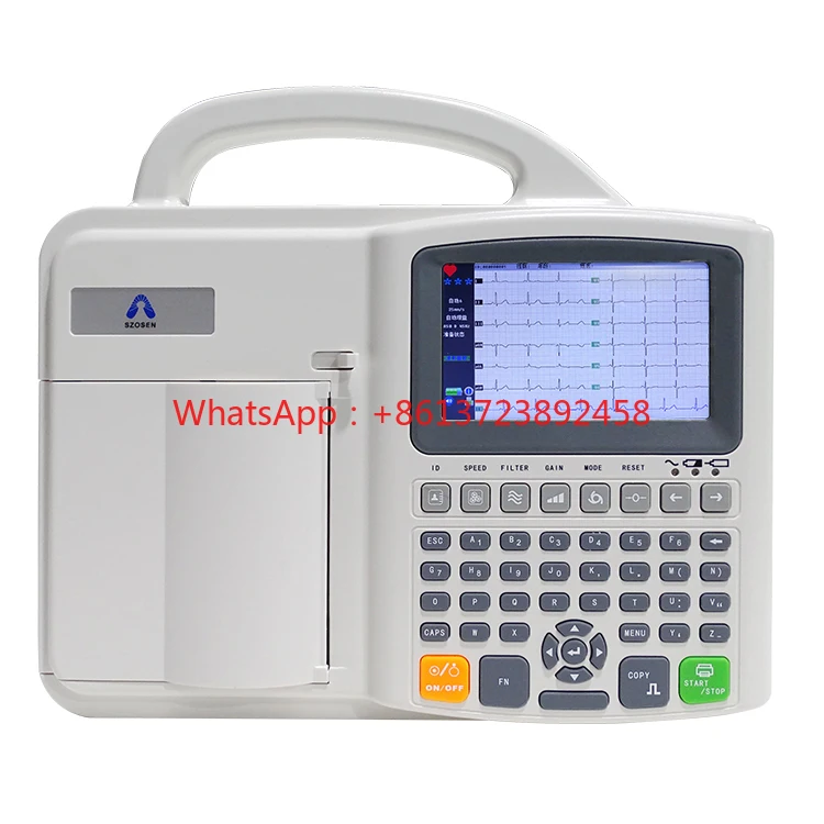 

6 channel automatique simulator 12 lead 5" hospital equipment high quality machine with analyzer