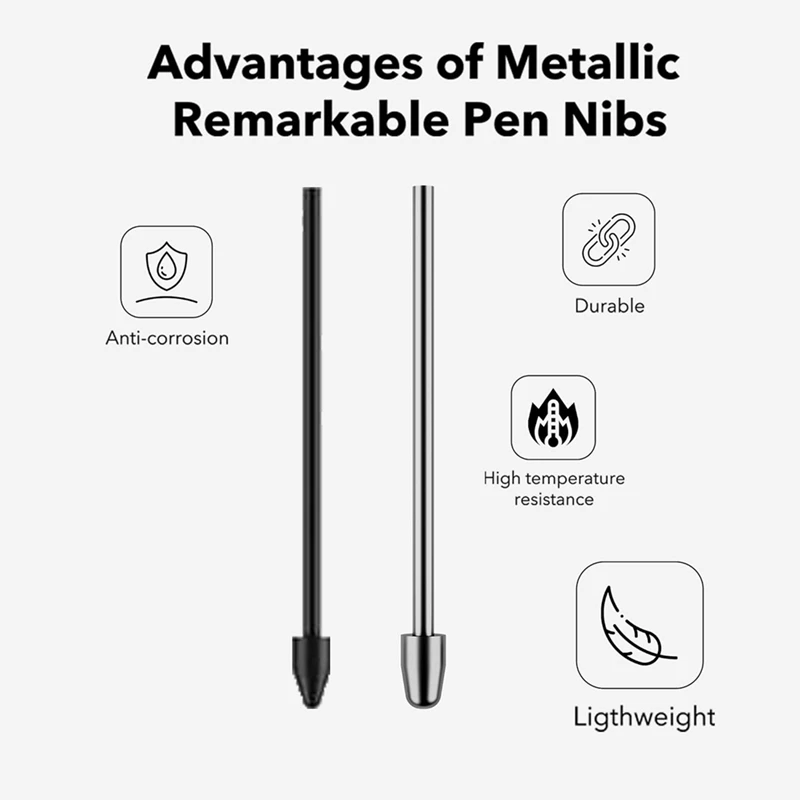 Stylus Pen Nibs/Tips For Samsung Galaxy Tab S9/S9FE+/S9/S8/S7/S22/S23/Ultra S Pen Plastic+Titanium Nibs(10+2Pcs Set)