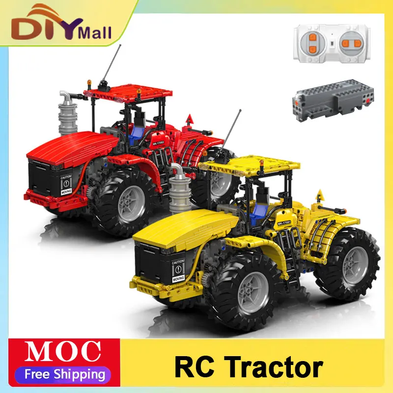 

MOLD KING RC Challenger Трактор Строительные блоки Набор обучающих гусеничных грузовиков-головоломки Набор кирпичей для детей Рождественский подарок Декор