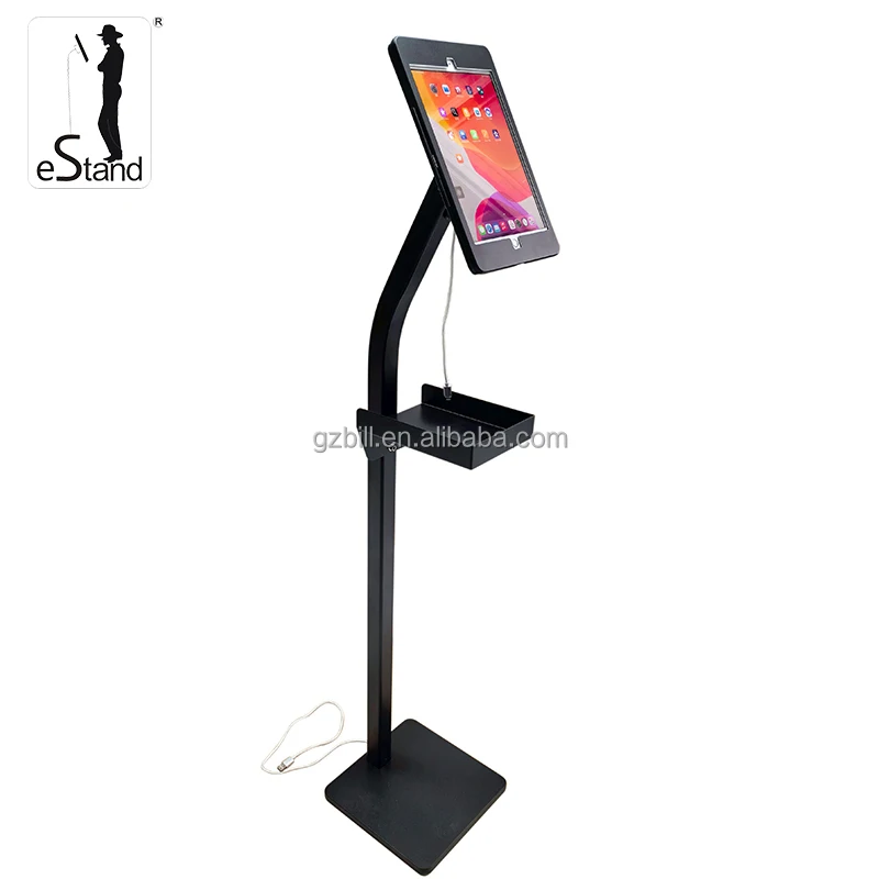 EStand Security Tablet Kiosk Stand for iPad Samsung Huawei Pad Xiaomi 10 11 12 13 Inch Tab Mounting Bracket with Printer Tray