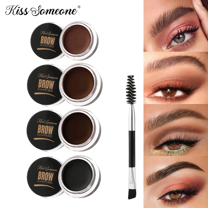 4 قطع/1 مجموعة معجون الحواجب البري، قلم تشكيل الحواجب، معجون تشكيل الشعر الأوروبي والأمريكي، غراء التثبيت، شمع الصابون #3