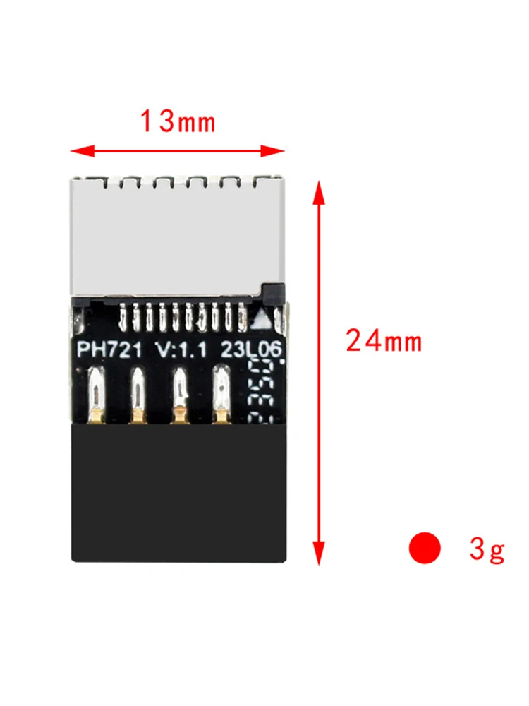 Адаптер материнской платы USB2.0 9PIN «папа» к «мама» типа E Адаптер интерфейса TYPE-E