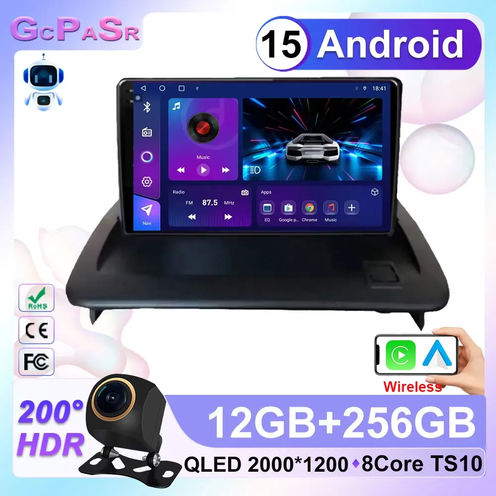 أندرويد لفولفو C30 S40 C70 2006 - 2012 راديو السيارات الوسائط المتعددة مشغل فيديو Carplay نظام تحديد المواقع والملاحة شاشة الكاميرا شاشة DVD