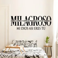 Romantic Spanish Bible verses GOD Christ Wall Sticker Home Decoration For Living Room BedRoom Wall Art Decal Home Decor
