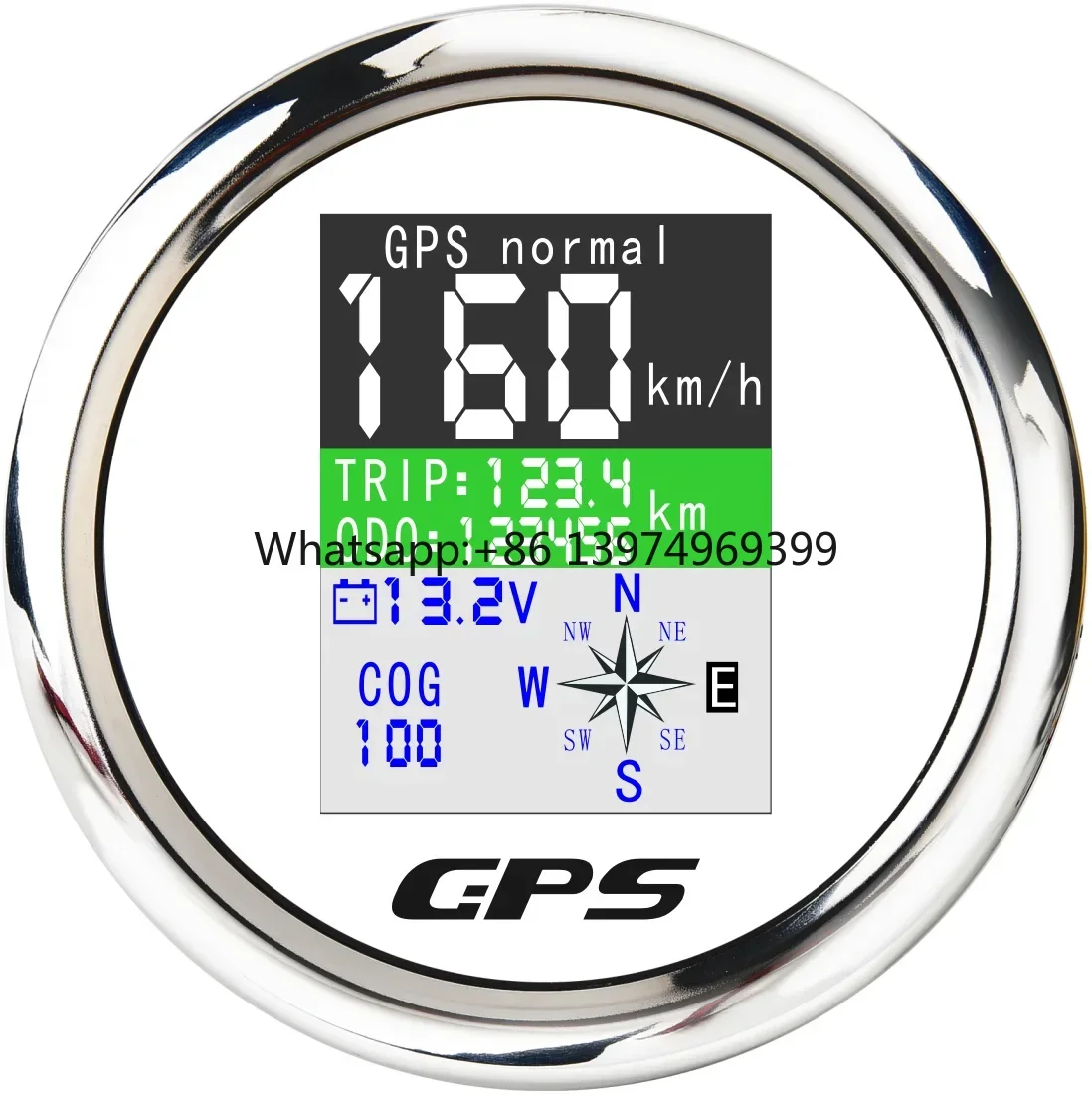2026 6-in-1 Waterproof Multi-Functional GPS Speedometer Tachometer 0-9999RPM Hourmeter Fuel Level Oil Piston Marine