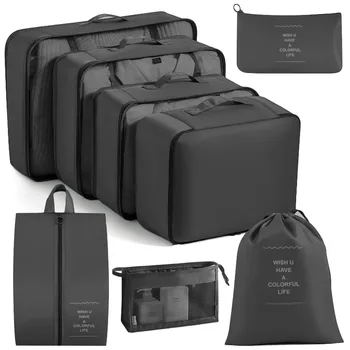 6/8Pcs Set Travel Bag Organizer Clothes Luggage Travel Organizer Blanket Shoes Organizers Bag Suitcase Pouch Packing – view 1