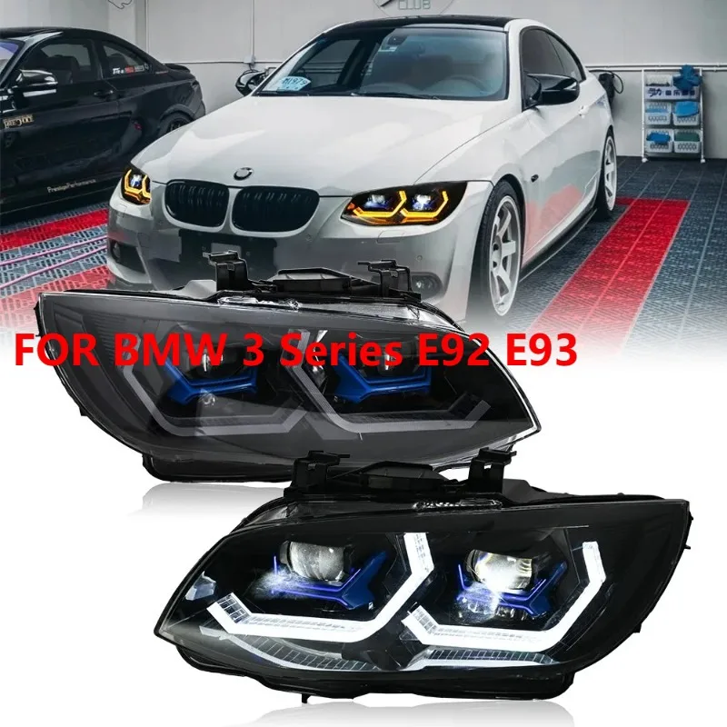 

Для BMW 3 серии E92 E93 светодиодные фары в сборе 2011-2013 ксеноновая передняя лампа с последовательным DRL