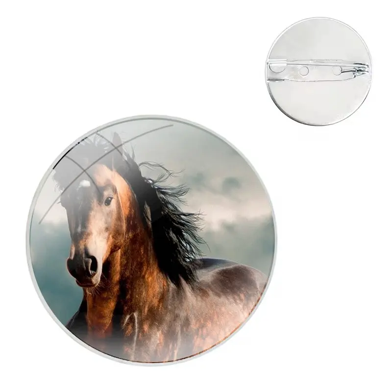 Pin Icons Brooch Jewelry Accessories Horse Galloping Horse