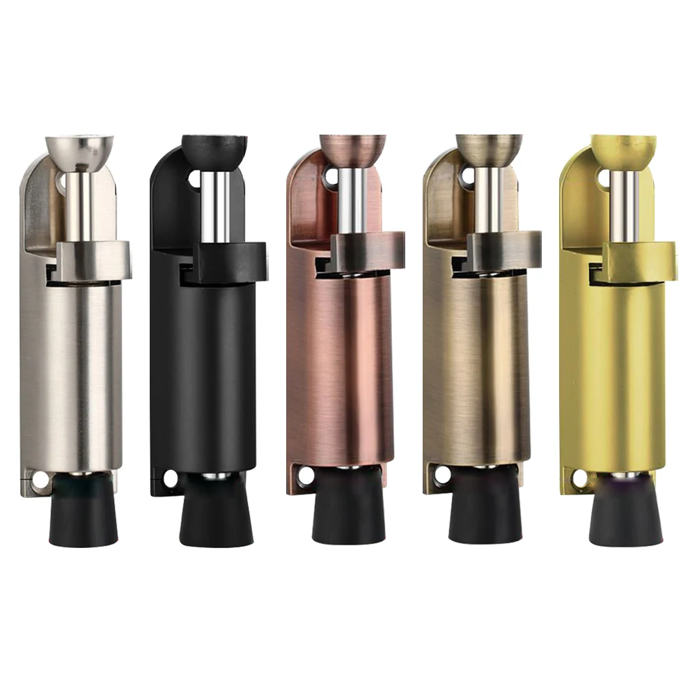 Telescopic Kickdown Door Stops Spring Loaded Door Restraint Adjustable Position with Foot Brake Wedges Wall Protector Home Tools