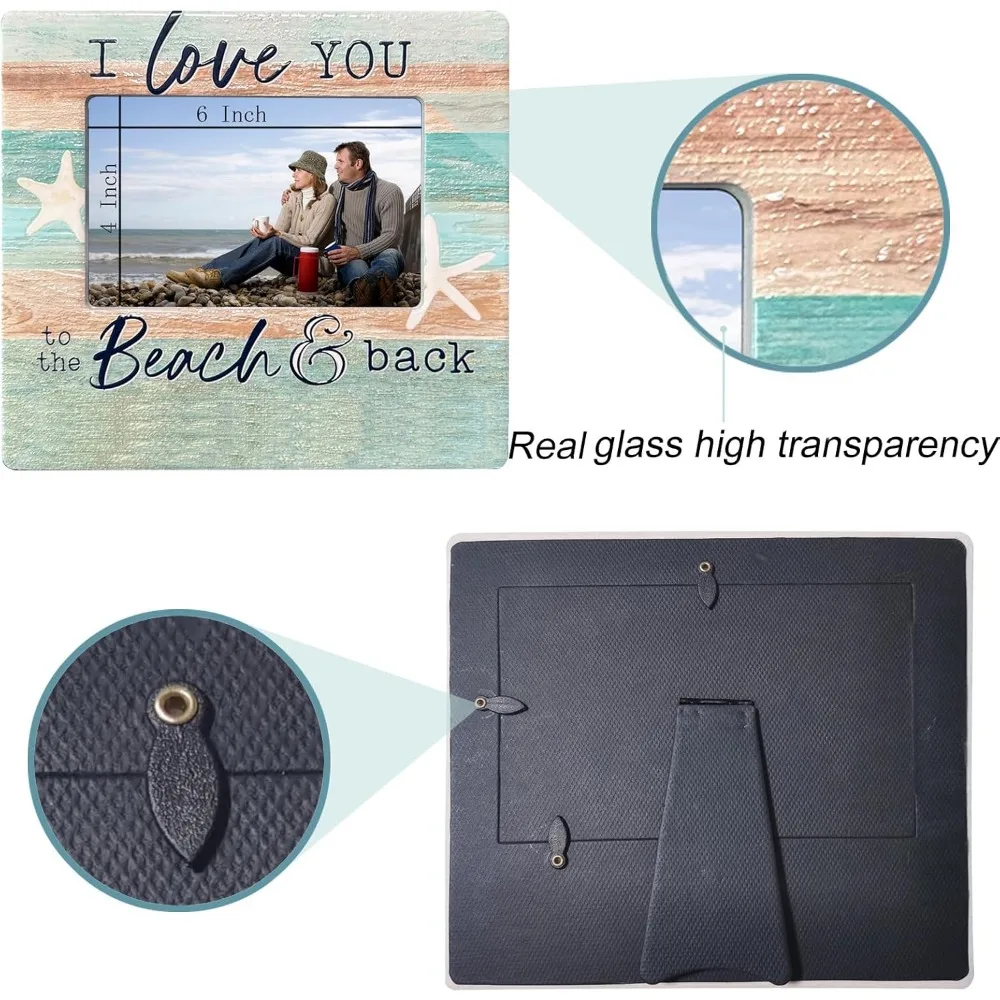 زوجين إطارات الصور 4x6 بحري موضوع الأسرة إطار الصورة عطلة إطار الصورة إطارات الشاطئ 4x6 بوصة عيد الحب #2