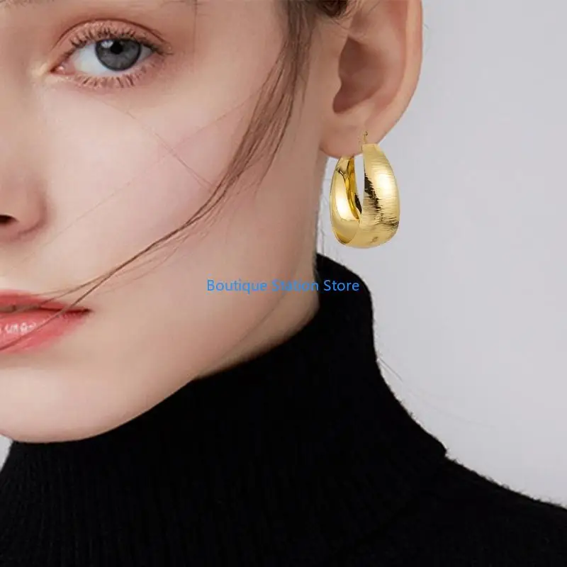 y55f مقنع يدوي أقراط الأبعاد الهندسية الإسقاط البيان بيان الأذن مجوهرات الحديد الملمس مثالي لمحبي الموضة الحاضر