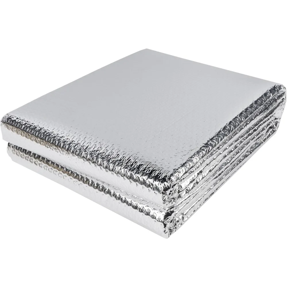 Double Aluminum Foil Bubble Insulation Film 1m x 3m Thermal Reflective Heat Barrier Waterproof Soundproof For Roof Wall