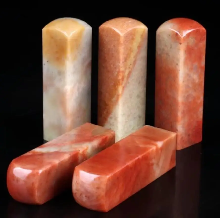 

3pcs Blank Stamp Stone Red Seal Stone Shoushan Rocd Chinese Painting Supplies Art Name Stamp Seal Button