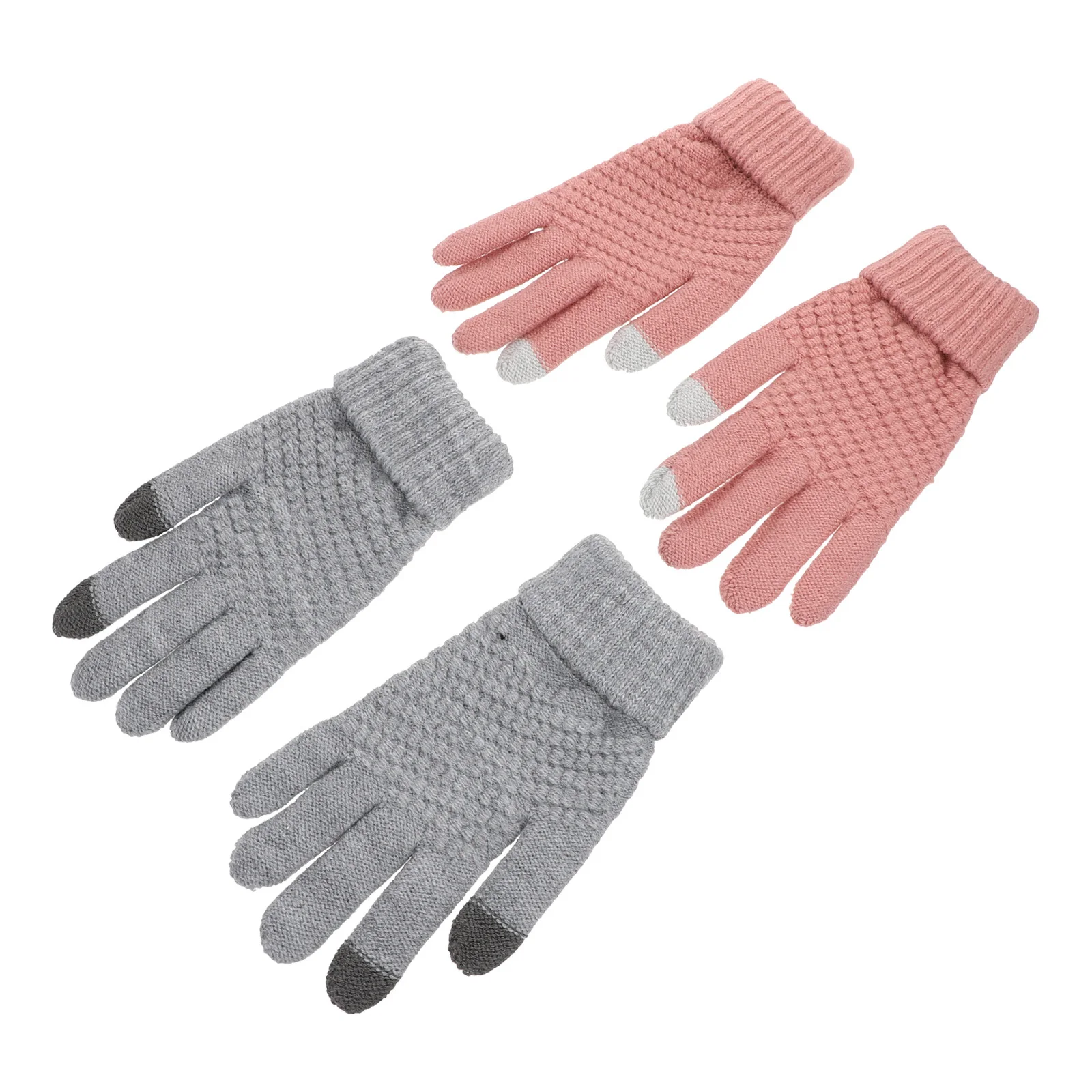 2Pairs لمس الشتاء الدافئة قفازات النساء يندبروف الحرارية الرياضة في الهواء الطلق ركوب التزلج المشي لمسافات طويلة التخييم قفازات #6