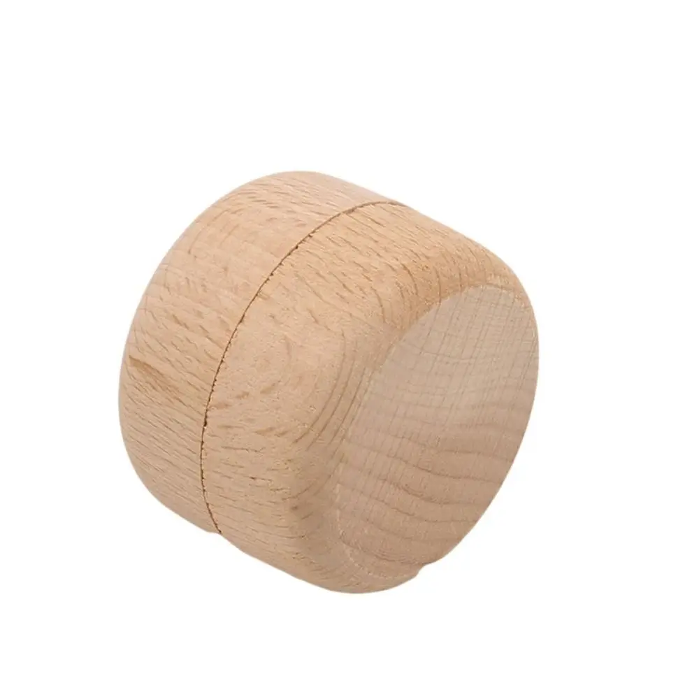 Round Wooden Storage Boxes Ring Box Vintage decorative Natural Craft Jewelry box Case Wedding Accessories