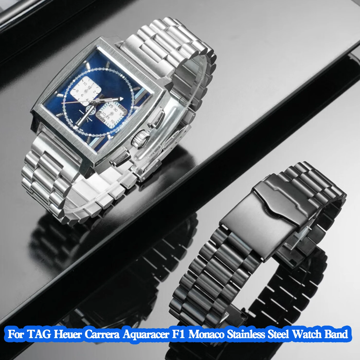 

Ремешок для часов TAG Heuer Carrera AquaracerF1 Monaco, ремешок для часов из нержавеющей стали, мужской универсальный браслет для трех моделей, 20 мм, 22 мм