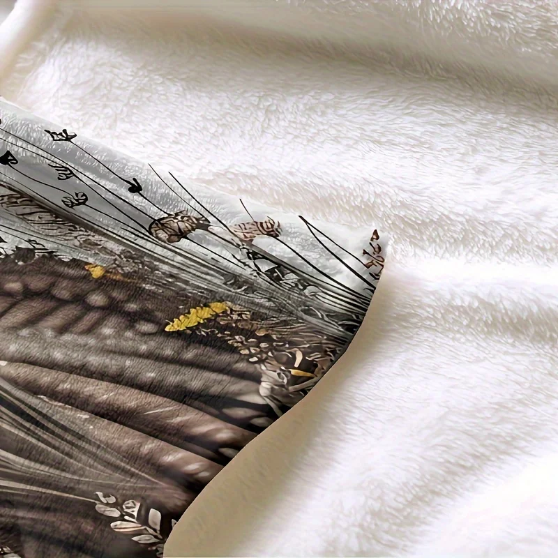 Cozy Highland Cow Print Flannel Throw Blanket Soft Warm Multi-purpose and Versatile for Couch Sofa Office Bed Camping