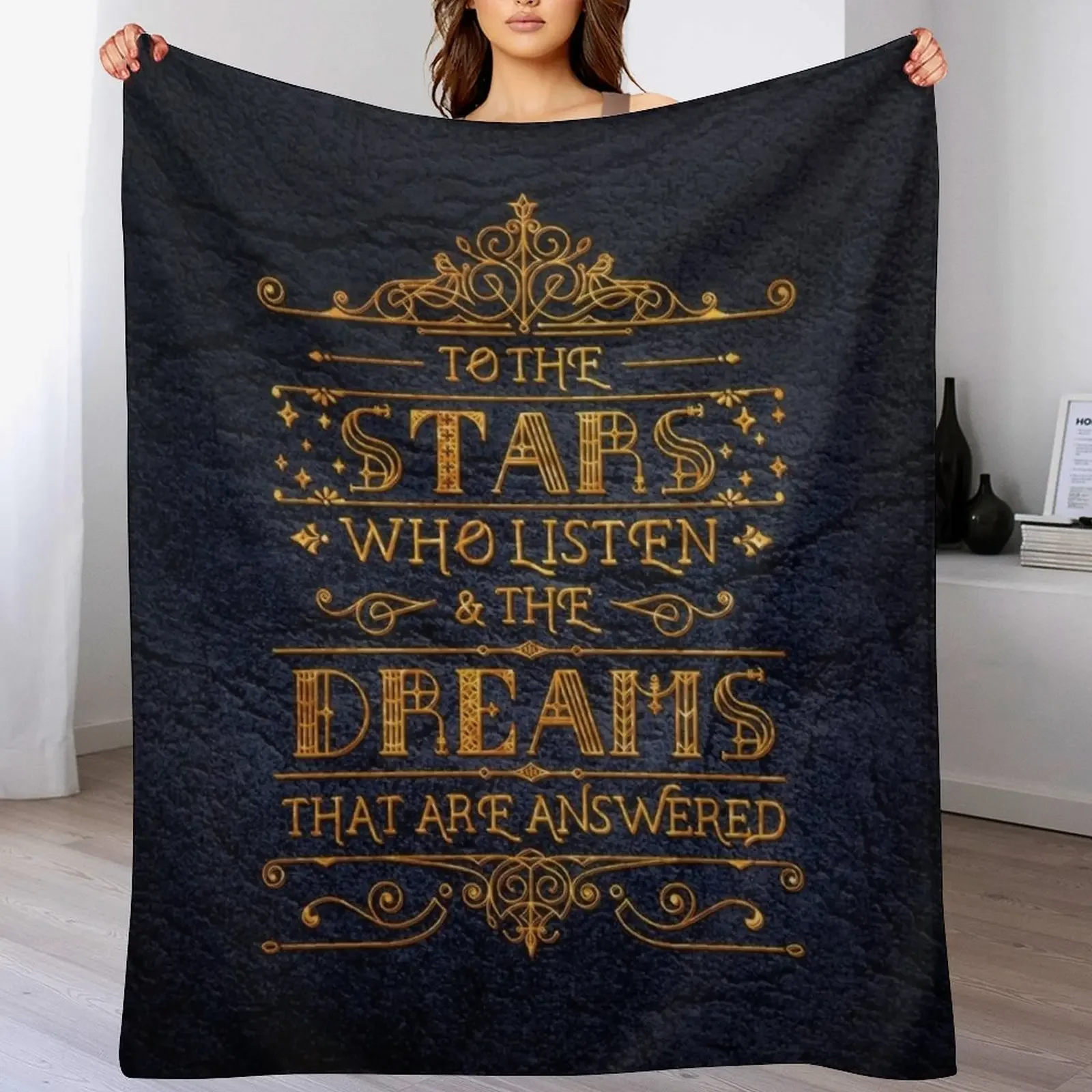 To the stars who listen Throw Blanket Cozy Sofa Blanket for TV Watching Napping
