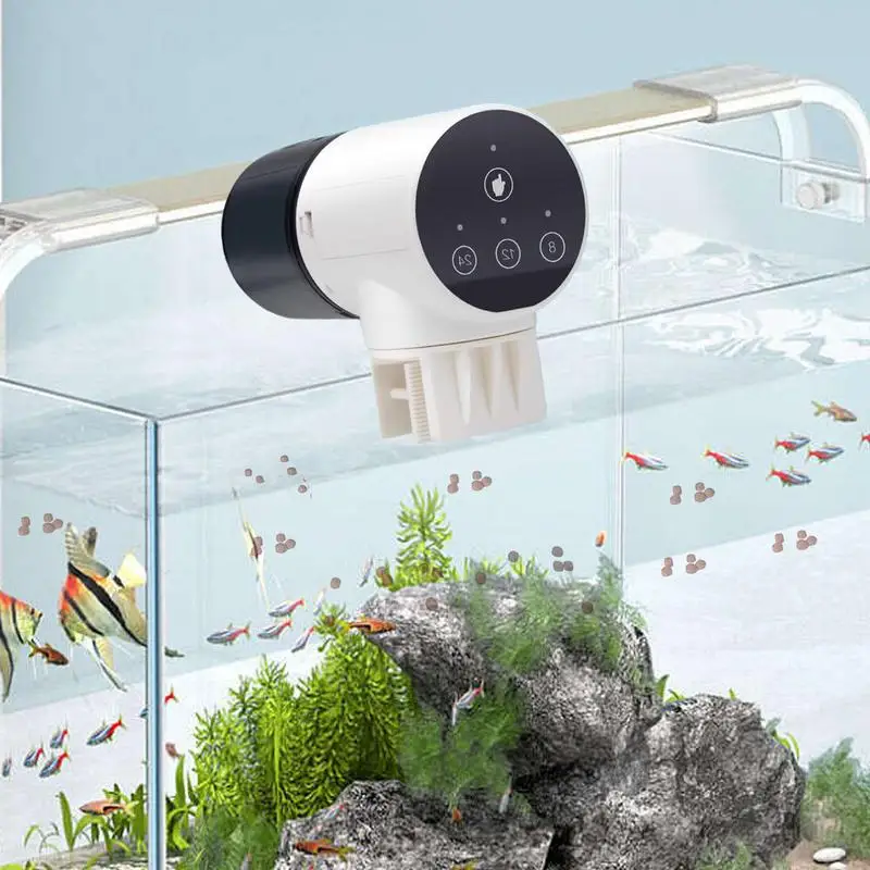 Auto Fish Feeder Small Tank Food Dispenser With Timer Large Capacity Fish Vacation Feeder Food Tank Dispenser For Powders