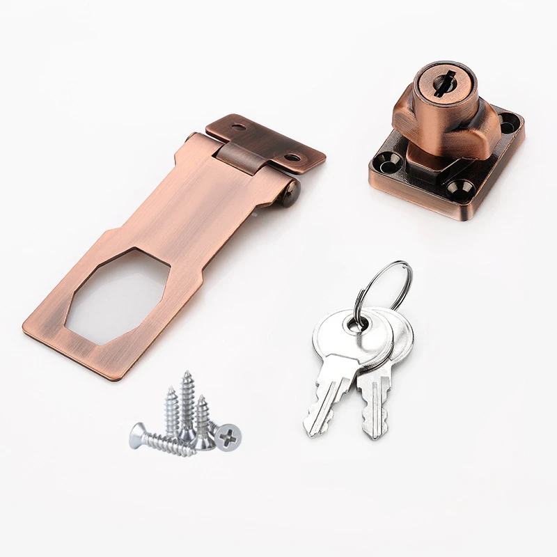 KK&FING With Lock Drawer Locks Cabinet Locks Two-in-one Belt lock Single Open Thickened Cabinet Lock