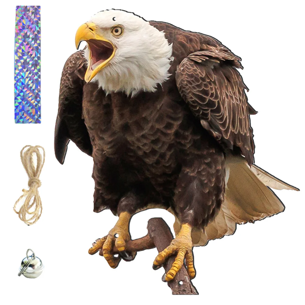 

1 set 1 Set Plastic Owl Hanging Bird Deterrent Outdoor Garden Decoration Yard Ornament Rotating Wind Spinner Pp Craft Decorative