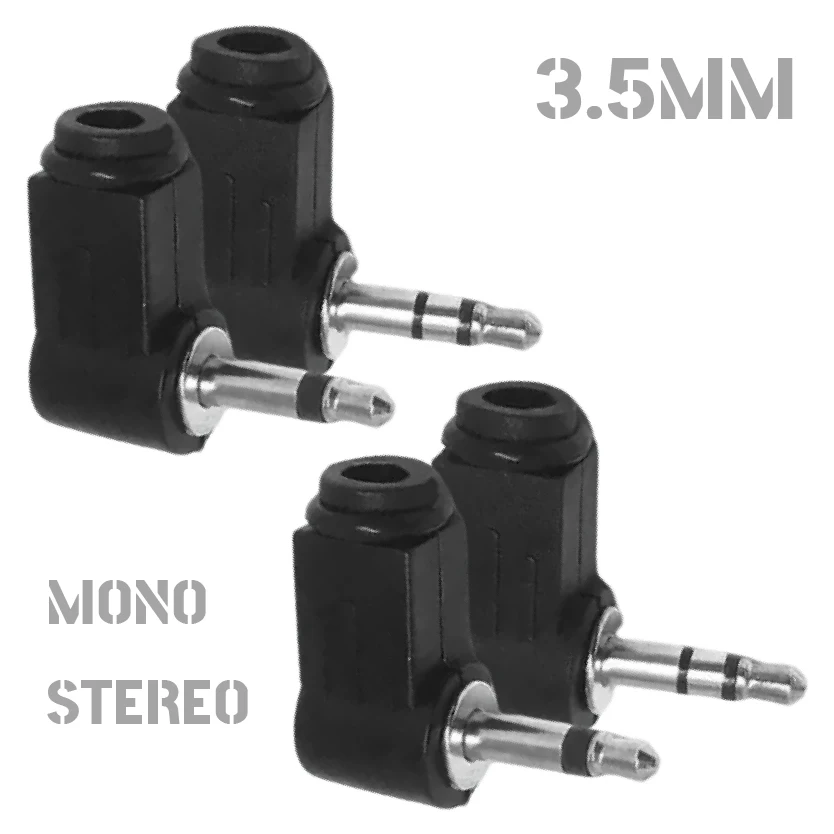 

Phone Headset Audio Mono Stereo 2/3pole Jack Right Angle Plug 3.5mm