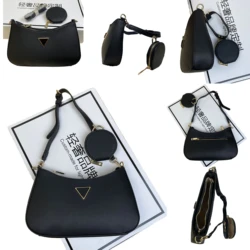 New women's shoulder bag armpit bag black