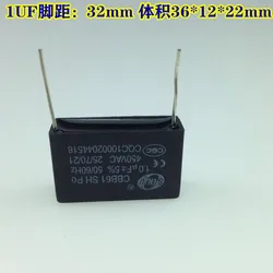 450vac cbb61 1UF/1.2/1.5/1.8//2/3/4/5/6UF 450V capacitor ac motor two pin cbb61  fan capacitors