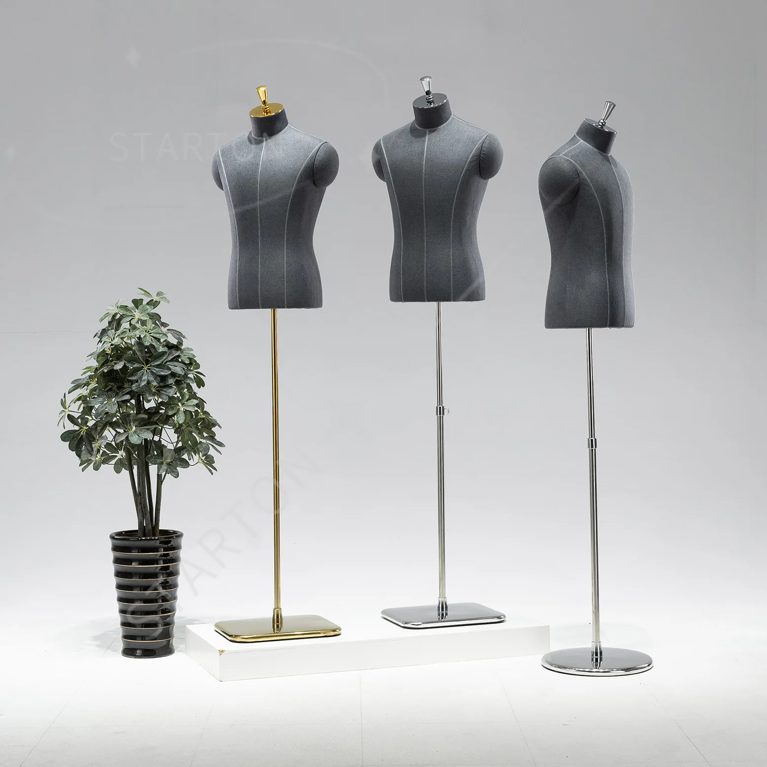 Manikin Dummy Suit Formal Dress Male Adult Half Body Model Gentleman Black Linen Suit Men Mannequins Upper-body for Luxury Suit