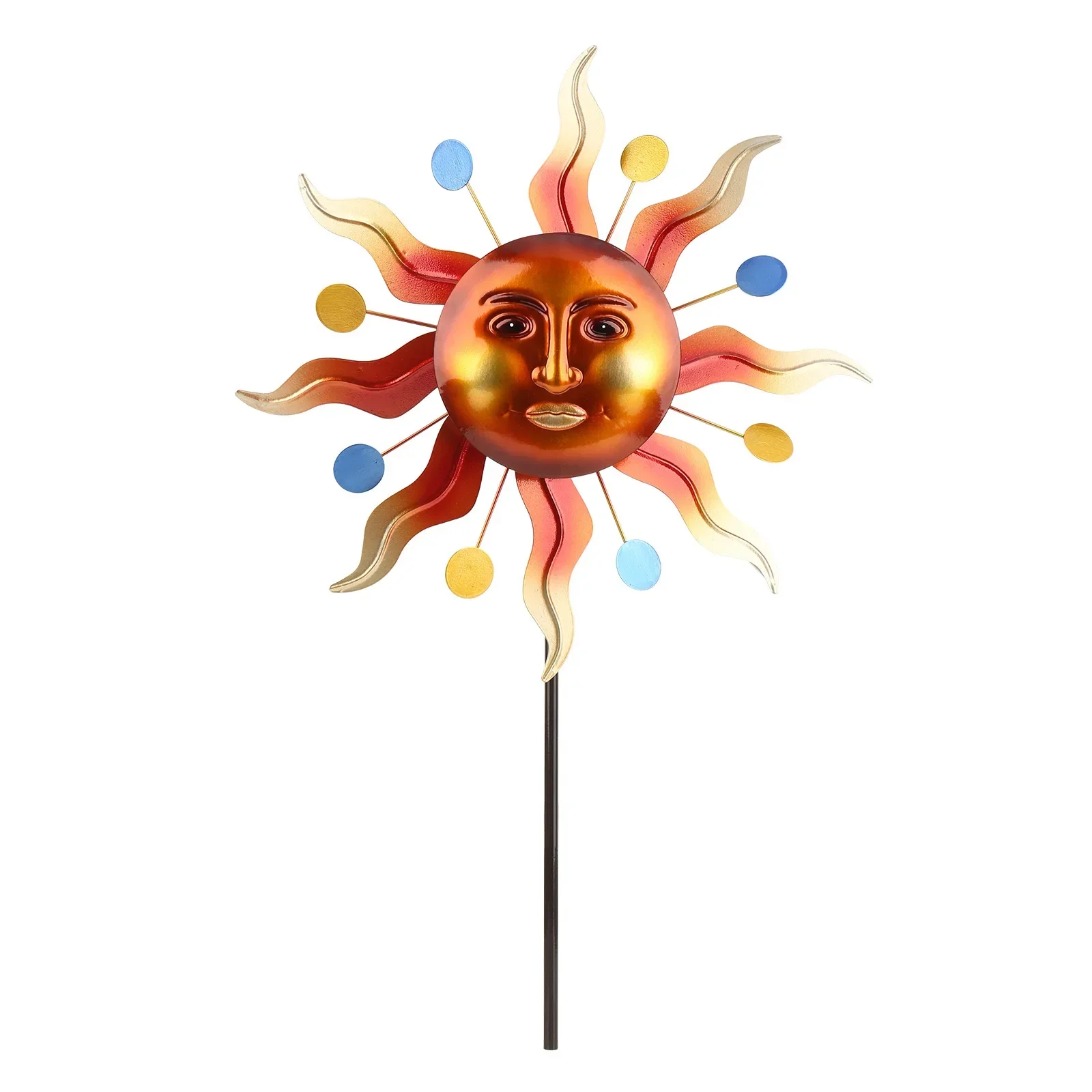 Metal Creative Abstract Sun Iron Windmill Home Garden Courtyard Lawn Decoration for Patio Decoration and Lawn Decoration