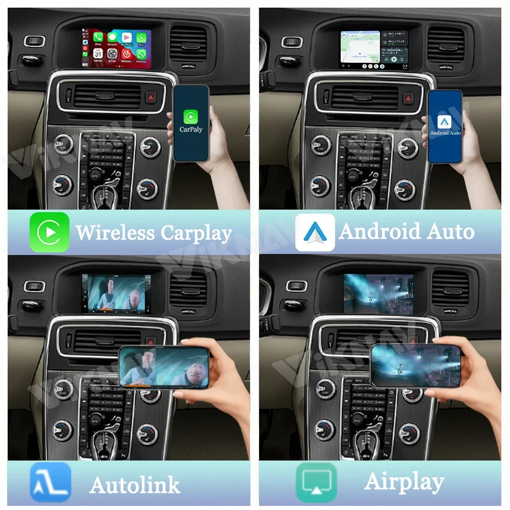Picture 4: Linux System Car Decoding Box Fit for Volvo S60 V60 XC60 2015-2022 Android Auto Wireless CarPlay Upgrade Interface Decoder Box